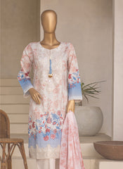 Embroidered 3-Piece Lawn Suit with Chiffon Dupatta