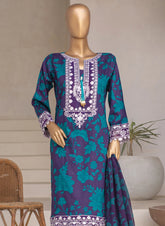 Embroidered 3-Piece Lawn Suit with Chiffon Dupatta