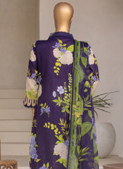 Embroidered 3-Piece Lawn Suit with Chiffon Dupatta