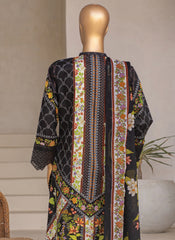 Embroidered 3-Piece Lawn Suit with Chiffon Dupatta