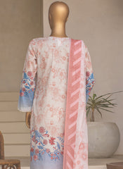 Embroidered 3-Piece Lawn Suit with Chiffon Dupatta