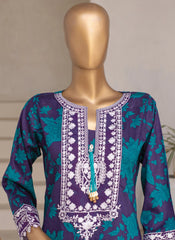 Embroidered 3-Piece Lawn Suit with Chiffon Dupatta