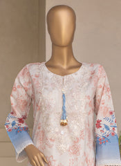 Embroidered 3-Piece Lawn Suit with Chiffon Dupatta